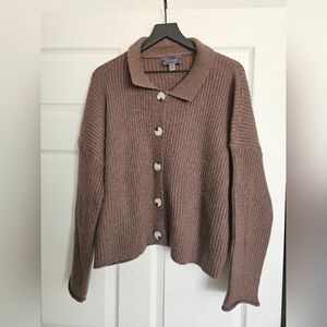 Elegant Taupe Women's Cardigan